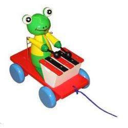 Xylophone grenouille laquée