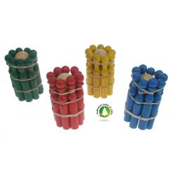 Jeu de 9 Quilles Ht 7 cm coloris assortis