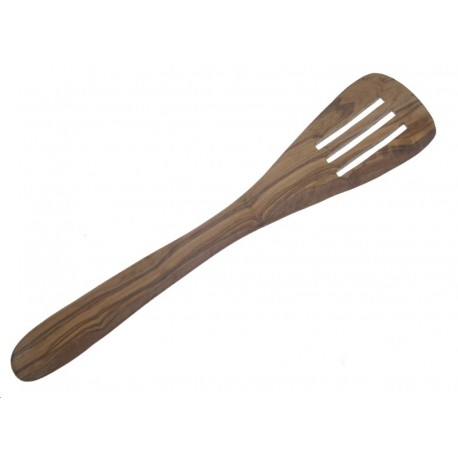 Spatule galbée striée en Olivier 30 cm