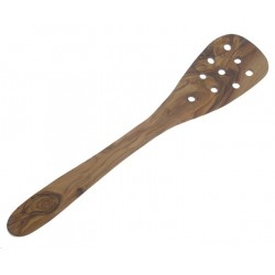 Spatule galbée percée en Olivier 30