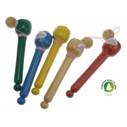 Bilboquet main Ht 15 en buis 4 coloris au choix