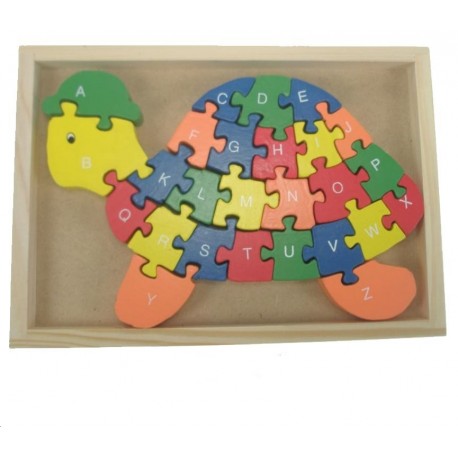 Puzzle tortue alphabet et chiffres