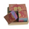 Puzzle 4 cubes dans barquettes