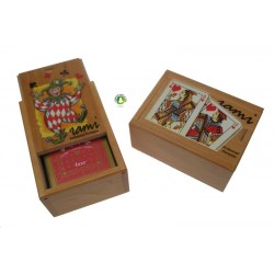 Coffret boite rami avec 2 jeux de cartes