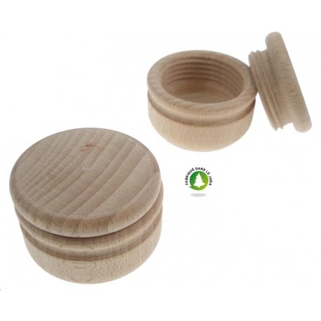 Boite à dents diam 45 mm en hêtre Boite à dents diam 45 mm en hêtre