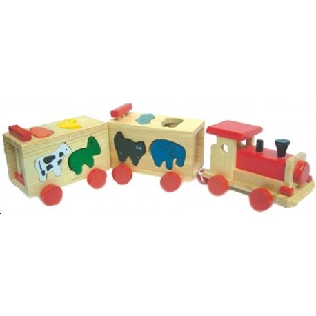 Train locomotive forme animaux