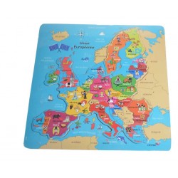 Carte d'Europe puzzle relief