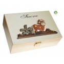 Coffret à sucre marqueterie vache