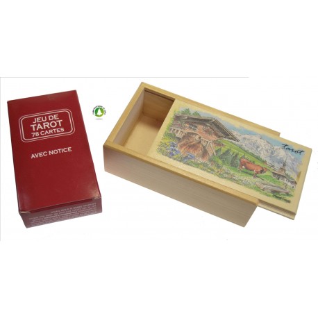 Boite a tarot avec jeu decor Montagne
