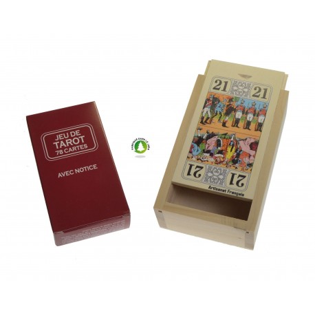 Boite a tarot avec jeu décor "21"